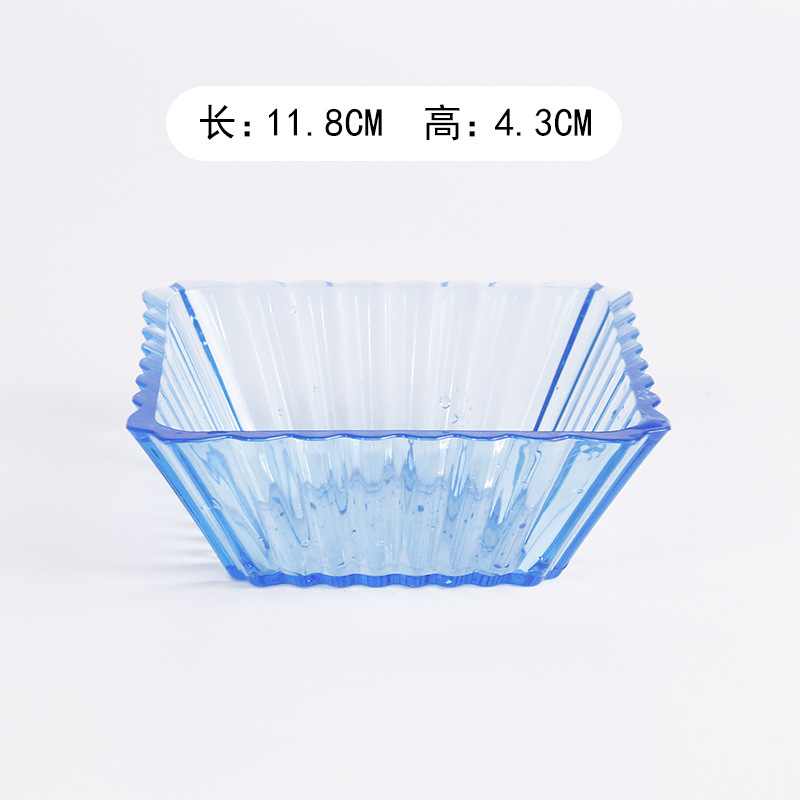 KTV Luz de lujo plato de fruta Barra cuadrada plato de merienda acrílico transparente plato de fruta seca de plástico caramelo postre plato de merienda