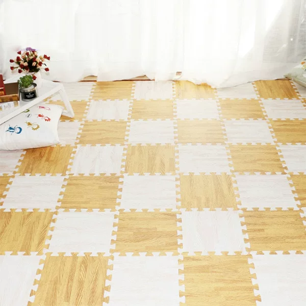 Wood Grain Foam Mat Climbing Mat Splicing Puzzle 30*30 Small Thickened Bedroom Bedroom Climbing Mat Drop Mat
