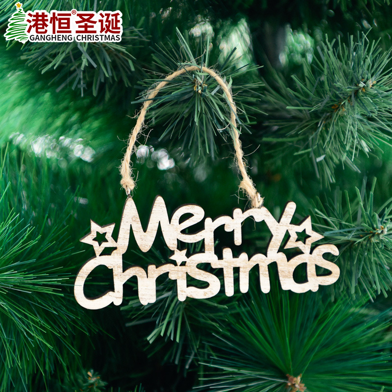 Creativo hueco carta lista merrychristmas Vacaciones de Navidad decoración del hogar colgante artesanía madera