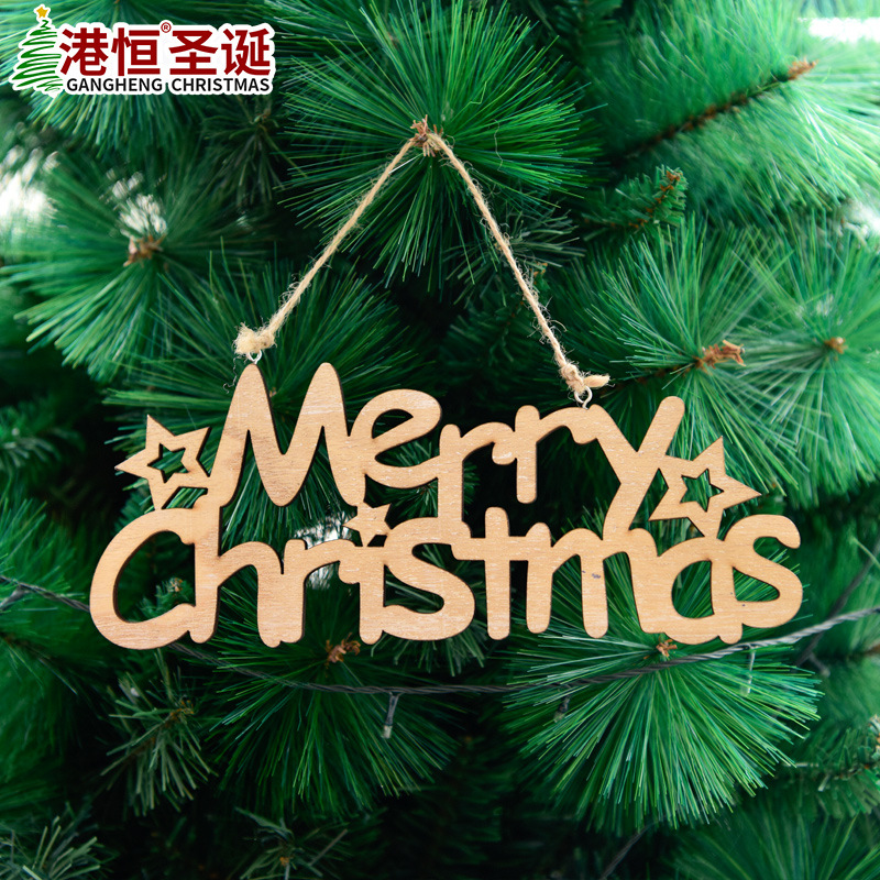 Creativo hueco carta lista merrychristmas Vacaciones de Navidad decoración del hogar colgante artesanía madera
