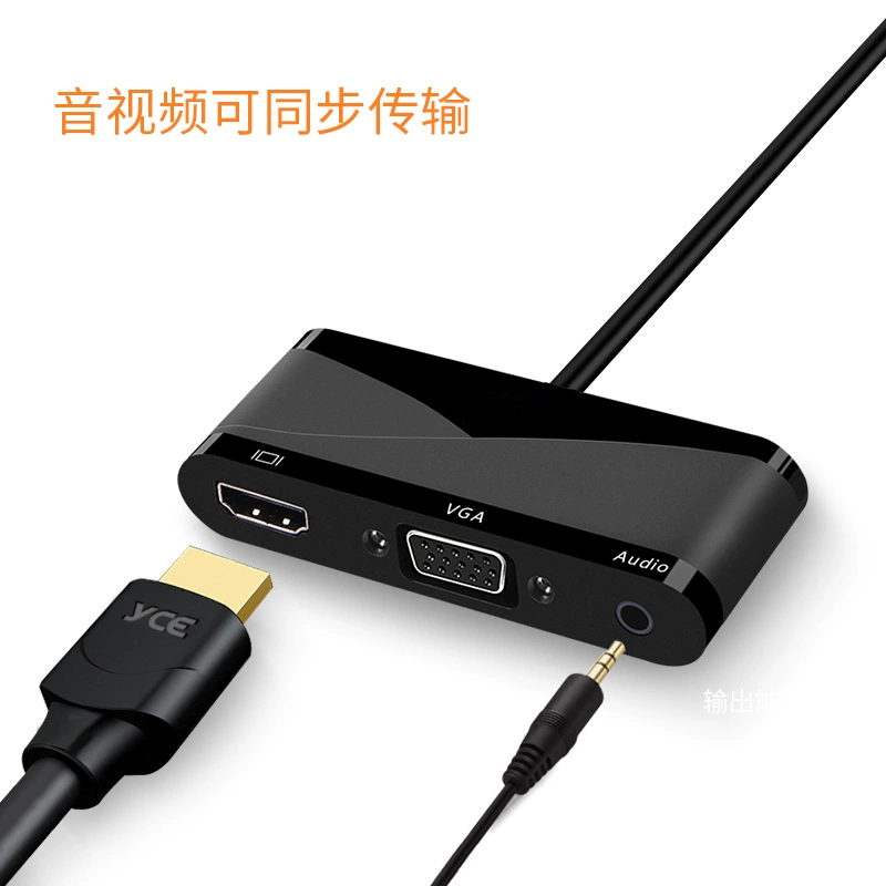 Кросс-снабжение DisplayPort к HDMI VGA с аудио 4K конвертер, вывод USB на одном экране