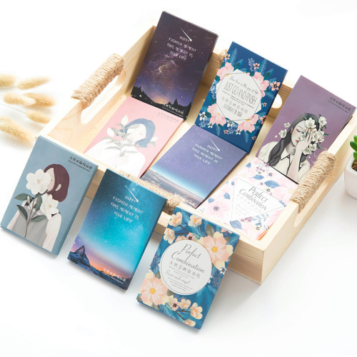 Summer portable blue film linen oil-absorbing facial tissue fresh ladies facial oil-absorbing facial tissue 50 pieces in a box wholesale