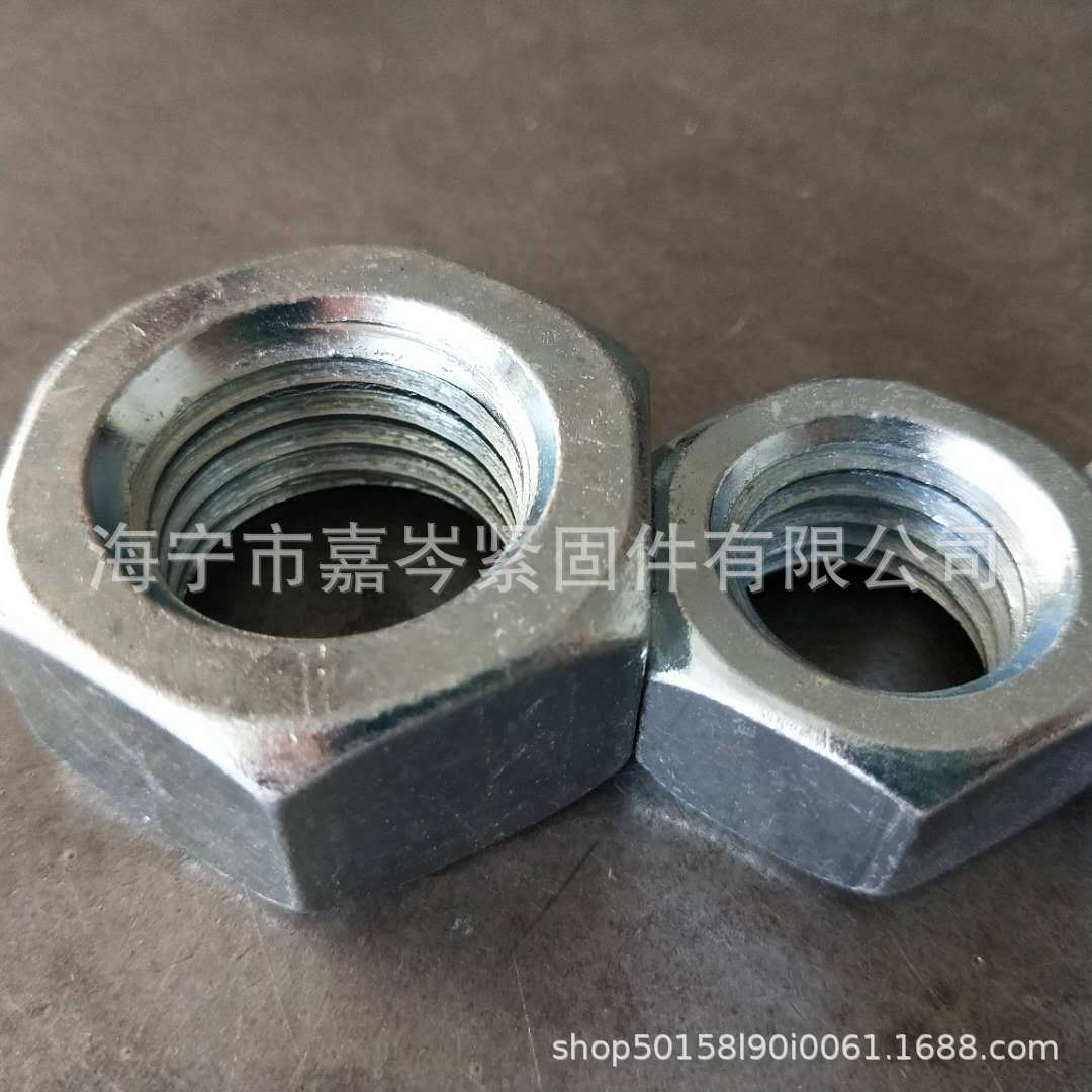 JIACEN紧固件 螺母 镀锌 六角螺母 外六角螺母 厂家直销 DIN934
