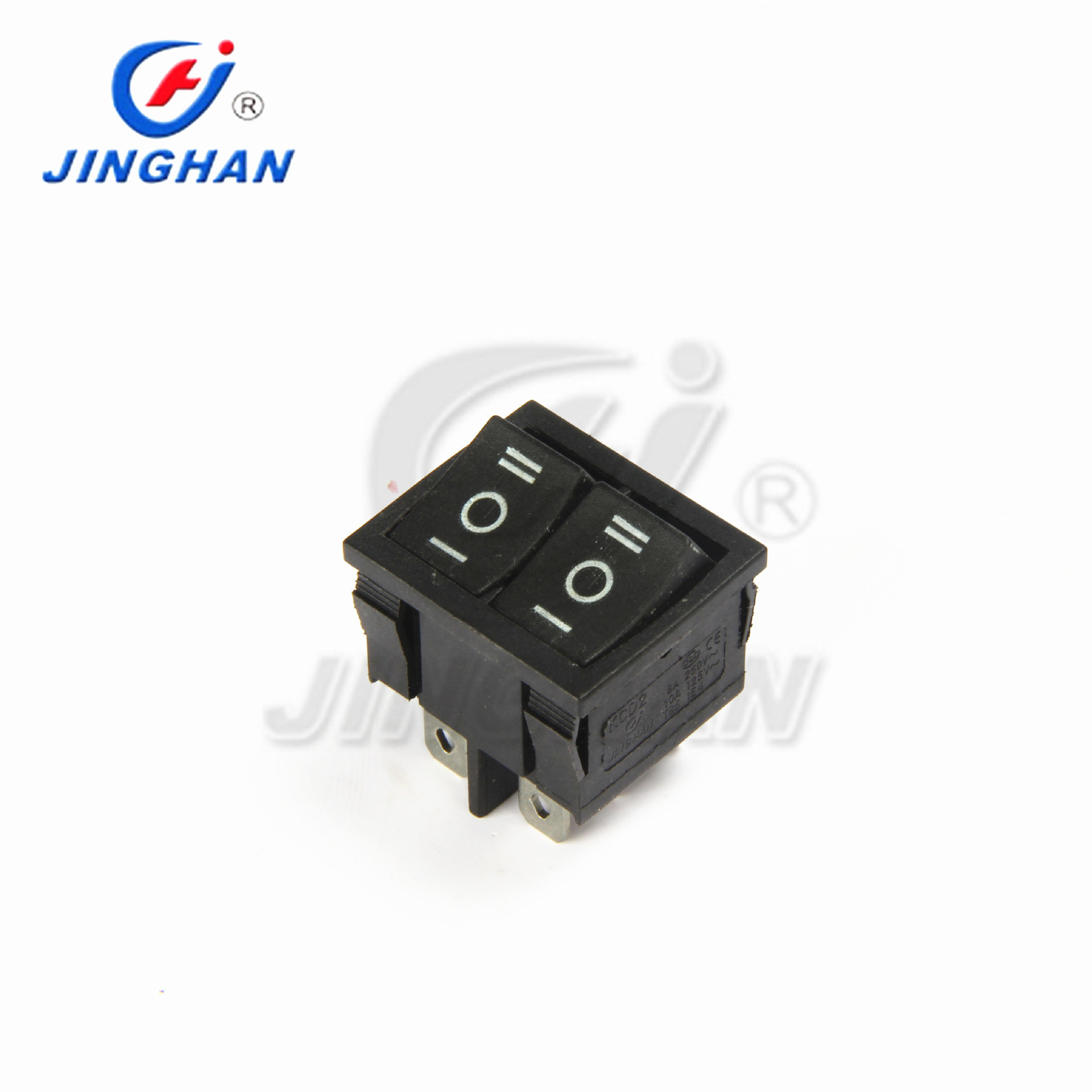 晶瀚 JINGHAN 点烟器船型开关 船型双联带灯开关 转换器开关