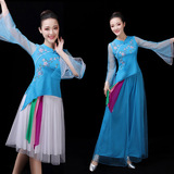 Tingzi Mei Spring и Summer Plaza Dance Clothing New Set Classical Fan Fan Fan Fan Proping Performance Performance Tance Women Women