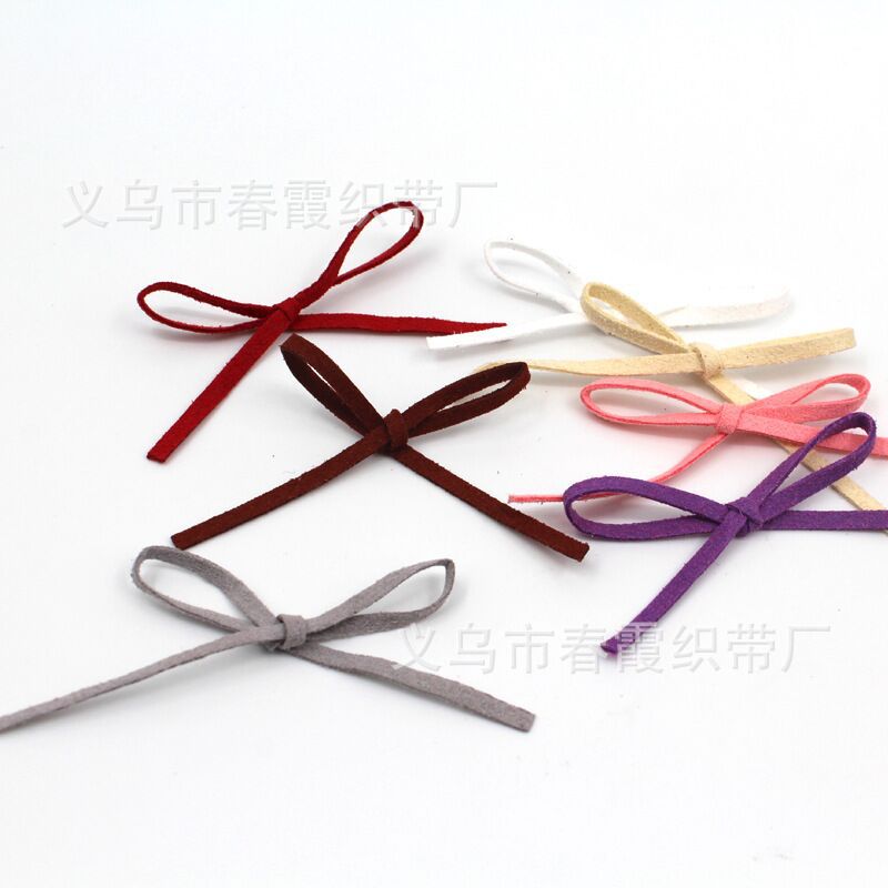 皮绳蝴蝶结3mm韩式皮绳DIY韩国绒蝴蝶结礼盒装饰3mm皮绳蝴蝶结