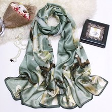 意大利奢华风美出新高端真丝乔其缎长巾桑蚕丝丝巾 真丝百搭围巾