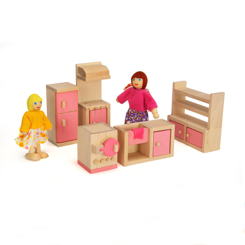 1:12 Dollhouse pequeño muebles simulación mini muebles de madera 6 modelos escena jugar casa Juguetes