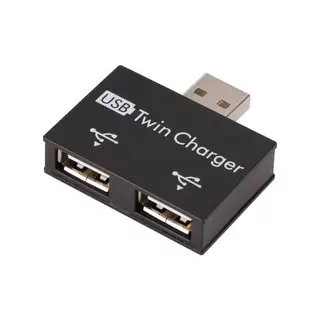 一分二转换器USB2.0集线器HUB充电专用扩展器 一拖二口充电扩展器
