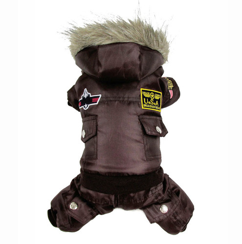 Cross-border pet clothes Air Force clothes one-piece four-legged cotton clothes Teddy winter small dog dog clothes