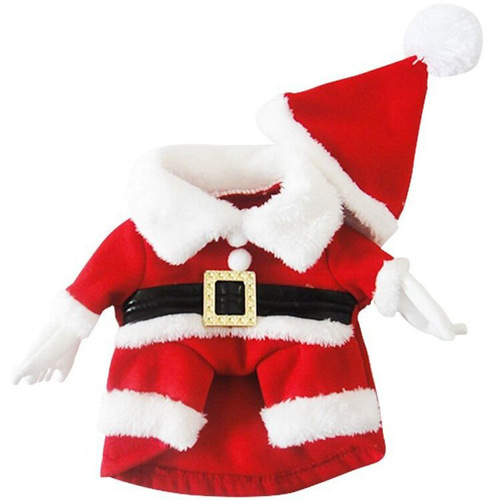 New pet three-dimensional Christmas suit Christmas hat dog clothes transformation outfit Christmas cat pet clothes