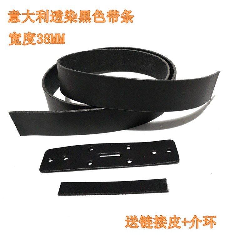 Venta directa de fábrica Italia correa de cuero curtido vegetal tira color primario sin cabeza Correa correa de cuero tira en stock al por mayor