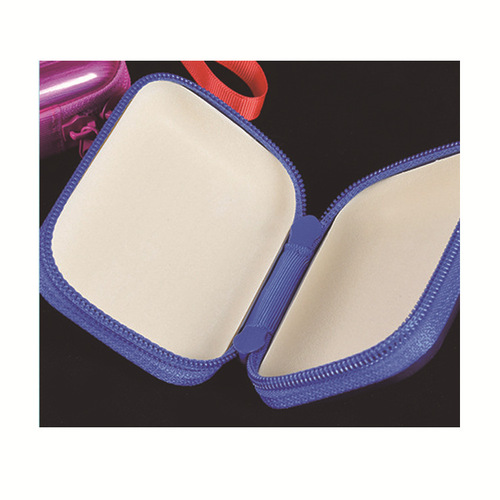 Creative and applicable Las rectangular zipper bag solid color tinplate storage coin purse headphone keychain storage box