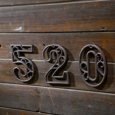European-style Retro Cast Iron Three-dimensional Iron Letters Door Number Identification Number Numeric Alphabet