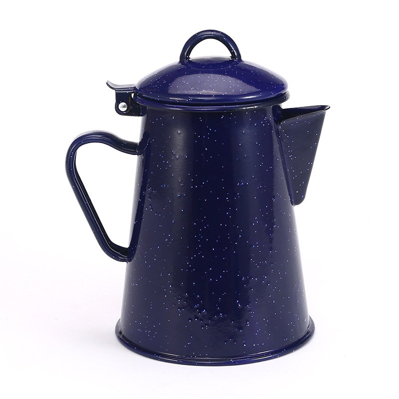 Regalos de comercio exterior en stock al por mayor de esmalte de olla hervidor esmalte de la manija de la olla de café multi-especificación hervidor frío