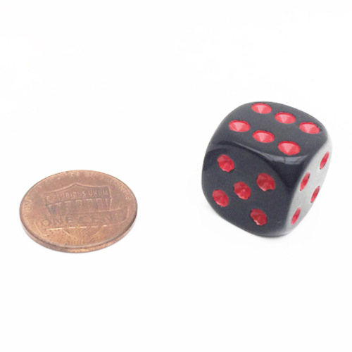 Cross-border supply No. 16 black red dot rounded dice dice sieve board game mahjong accessories 1.6CM