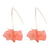 Fashionable earrings heart-shaped, 2019, European style, flowered