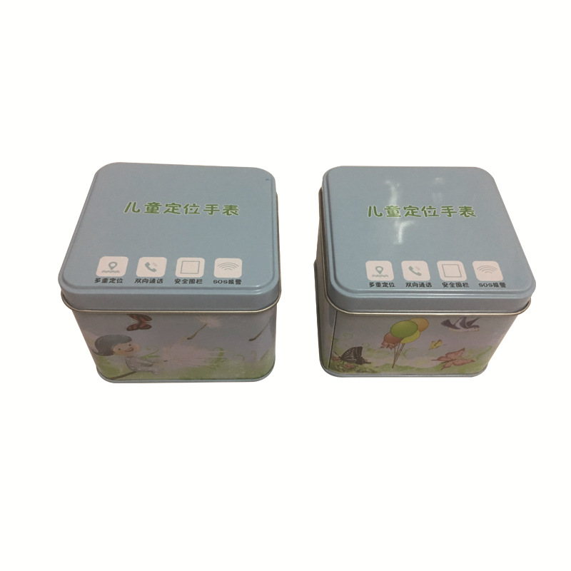 现货 儿童手表铁盒 印刷LOGO 智能手表铁盒 手表铁盒 方形