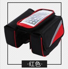 Bolsa de tubo superior de bicicleta de montaña BOLSA DE TELÉFONO MÓVIL pantalla táctil teléfono móvil bolsa de haz frontal equipo de equitación bolsa de bicicleta bolsa de teléfono móvil de pantalla grande