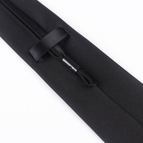 Upgraded version of zipper tie, lazy tie, black simple administrative pre-tied tie, professional business tie for men