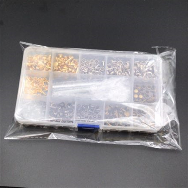 180 traje 3 tamaños 4 colores remaches de doble cara + herramientas de instalación Tapa de cuero remache suministro transfronterizo