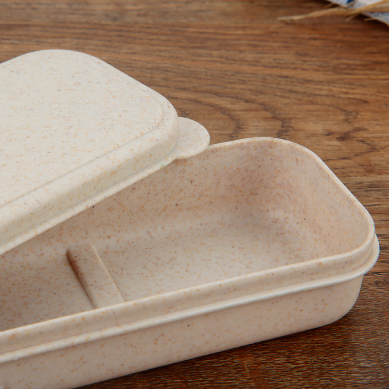 Trigo vajilla caja paja vajilla portátil vajilla caja de almacenamiento vajilla caja de regalo