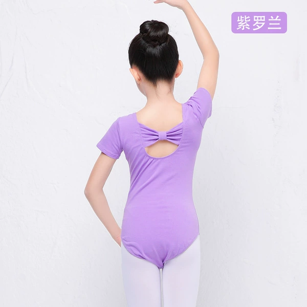 Violet color-short sleeve-open crotch