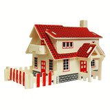 Деревянная хижина, реалистичный домик, вилла, головоломка, игрушка, 3D, DIY