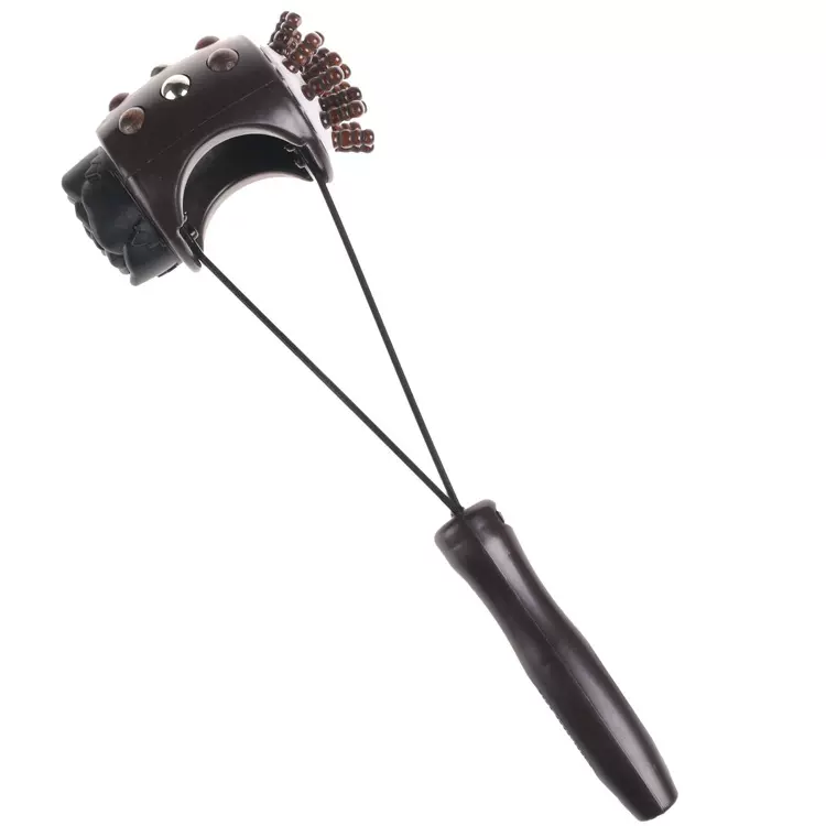 直销许诺111滚珠按摩器新品多功能弹力木质按摩捶老年人按摩锤