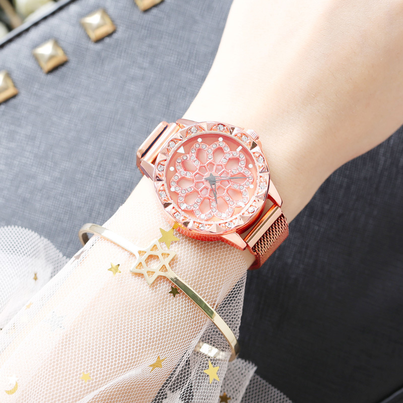 2019新款时来运转手表女士学生抖音同款网红潮流防水网带手表批发