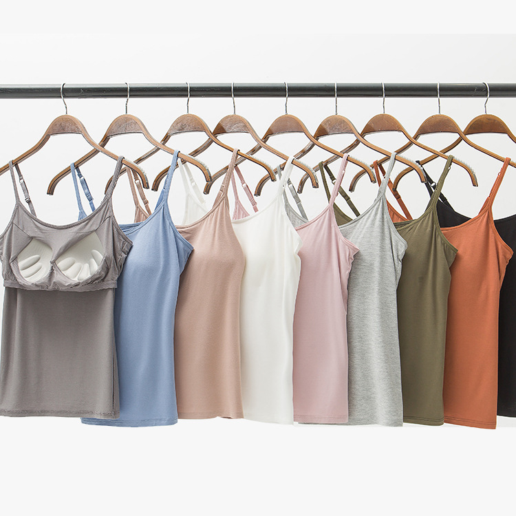 Camisola de color sólido para mujer con almohadillas de sujetador incorporadas, estilo fino, se puede usar como capa interior o exterior, estilo intelectual.