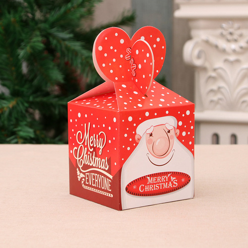Christmas new product folding apple box cartoon Christmas Eve packaging box paper box candy box gift box