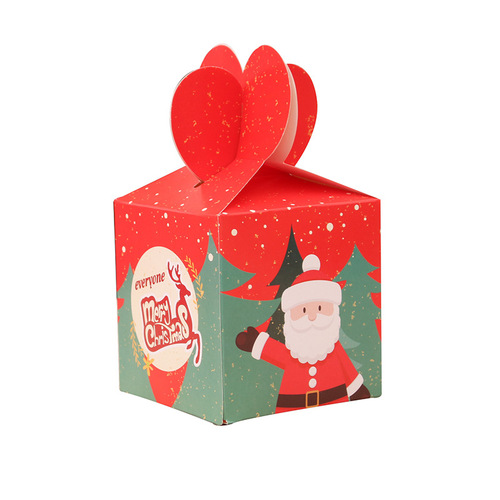 Christmas new product folding apple box cartoon Christmas Eve packaging box paper box candy box gift box