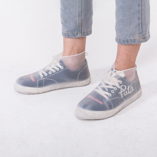 Rainproof shoe covers silicone waterproof rain shoe covers thickened non-slip outdoor boys and children rain boots wear-resistant rain boots boot covers wholesale