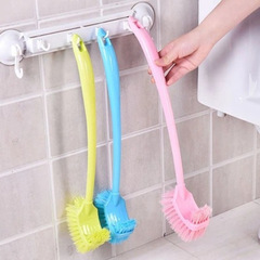 Plastic toilet brush, back brush design, bathroom long handle floor brush, toilet dead corner and crevice cleaning brush