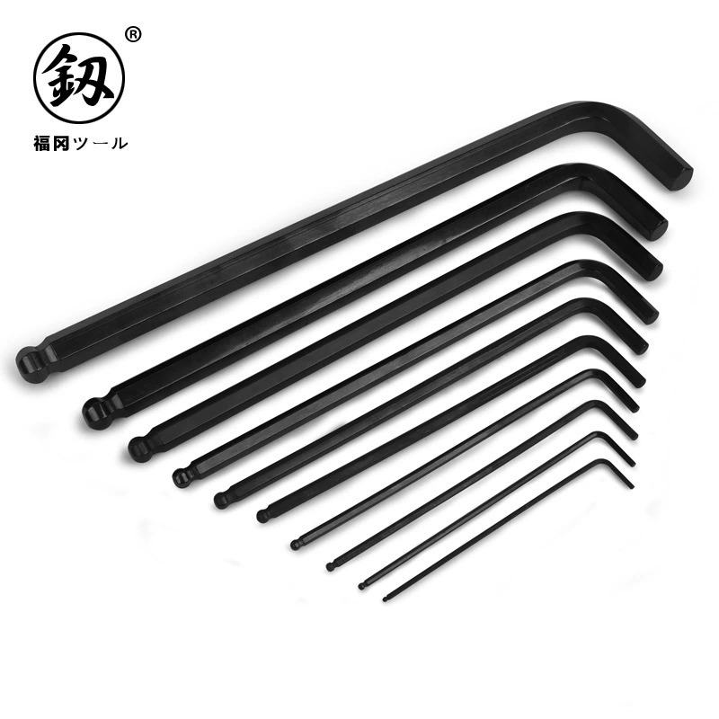 Поставка инструментов Fukuoka шестигранный ключ L-типа костюм T-образный Набор шестигранных отверток с плоской головкой