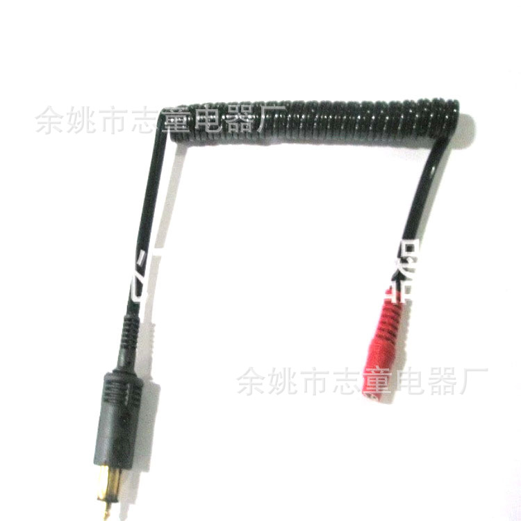 供应点烟器双声道DC螺旋线USB两芯音叉美式双DC车载音频线