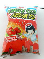 Wangwang 70g Langweixian Tomato/Vegetable/BBQ/Kombu Flavored Stuffed Potato Rolls Snack Food Wholesale