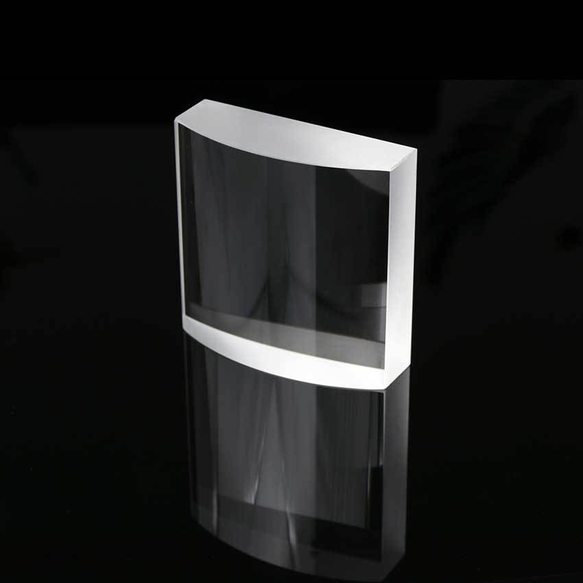 直径52mm中心厚18.5mm曲率半径54.274mm光学玻璃平凸柱面透镜