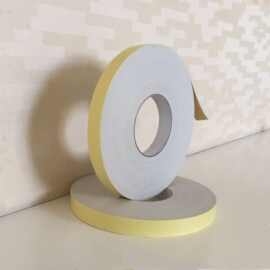 批发1MM厚黄白EVA泡沫双面胶强粘力海绵墙体广告家用挂钩泡棉胶带