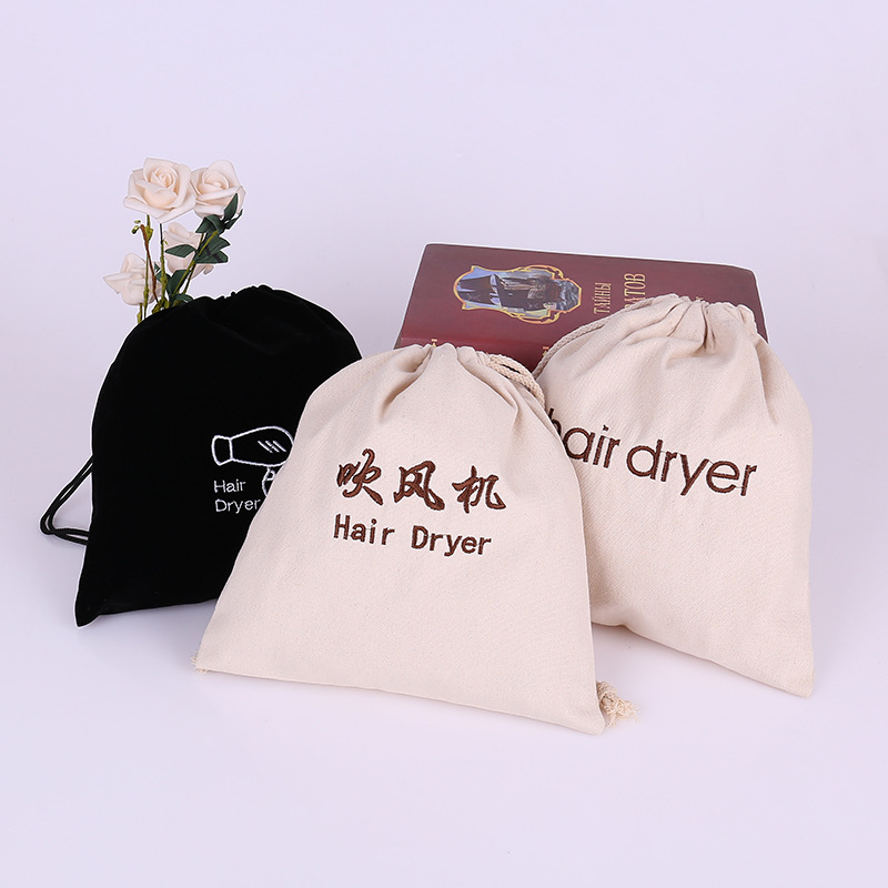 Bolsas de franela al por mayor suministros para hoteles, juegos para secador de pelo, bolsas de tela, bolsillos con cordón, bolsas de almacenamiento de joyería Wenwan, bolsillos con cordón