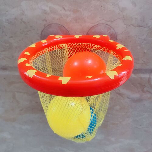 Cross-border hot selling bathroom suction cup basketball hoop water play basketball stand indoor mini shooting baby children's bath toy