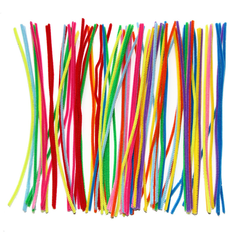 Tiras de lana para manualidades infantiles, mezcla de colores, preescolar, DIY