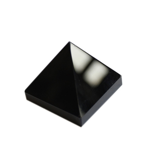 Natural Obsidian Pyramid Ornaments Crystal Pagoda Home Office Black Crystal Decoration Crystal Crafts Wholesale