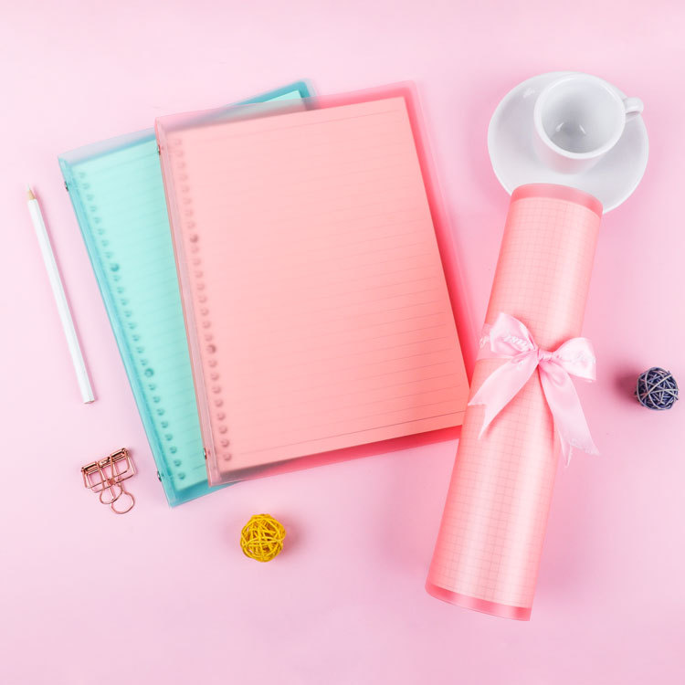 2030 color loose-leaf notebook detachable A5B5 notebook thin soft PP notebook horizontal line Square inside page