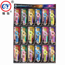 驰怡红外线激光5个头激光灯配水钻儿童卡通手表吸卡板装批发