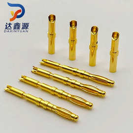 工厂达鑫源2.0灯笼针 香蕉头 鼓簧公母铜端子插孔 2.0铜插针pin针