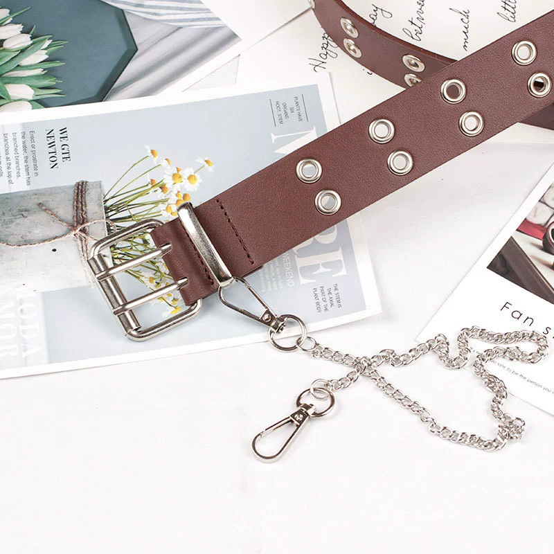 诺娅 Belt, модные джинсы, декорации, штаны, цепь, панк стиль, корейский стиль