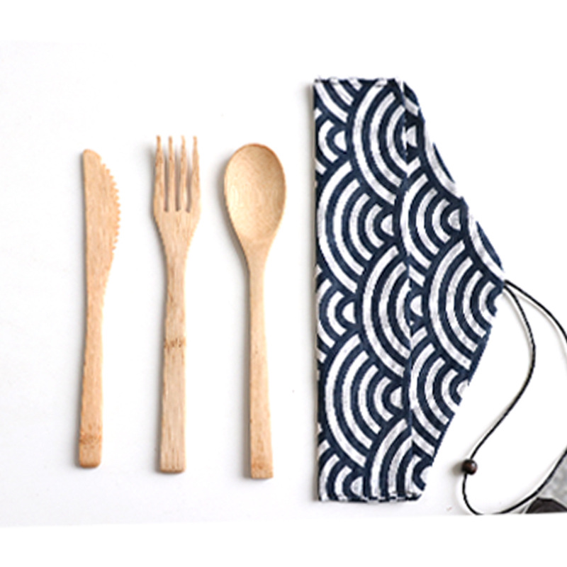 20cm 나이프, 포크, 스푼 천 가방 세트