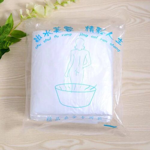 Single fold disposable waterproof bath bucket bag bath bag hotel swimming bath bag spa wholesale